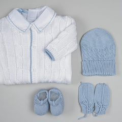 Macacão para Bebê - Classic - Branco e Blue Sky