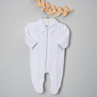 Macacão para Bebê - Classic - Branco e Blue Sky