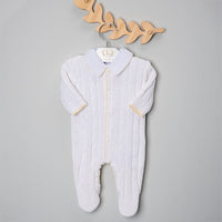 Macacão para Bebê - Classic - Branco e Amarelo Pó