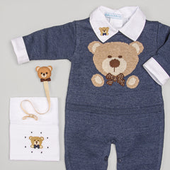 Macacão - Urso Petit - Indigo