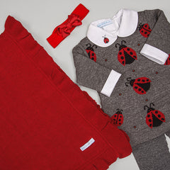 Vestido e Calça - Joaninha - Grafite e Red