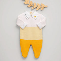Macacão - Berlim - Branco,  Amarelo Pó e Girassol