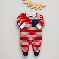 Macacão - Bolso - Naval,  Red e Branco