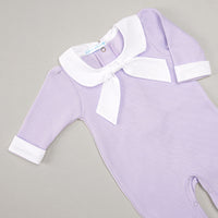 Macacão - Tricotil - Zoe - Lavanda e Branco