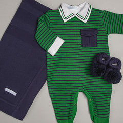 Macacão - Bolso - Verde e Naval