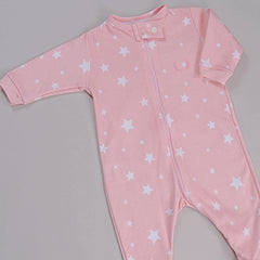 Macacão Zíper - Algodão Egípcio - Estrela Rosa