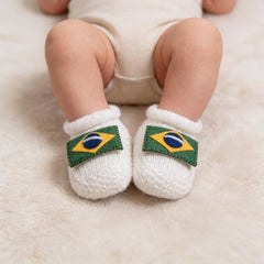 Sapatinho Brasil Tricot Branco