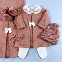 Vestido,  Calça e Manta - Ester - Rosê com Pérolas e Cristais