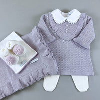 Vestido e Calça - Virgínia - Lavanda com Pérolas e Cristais